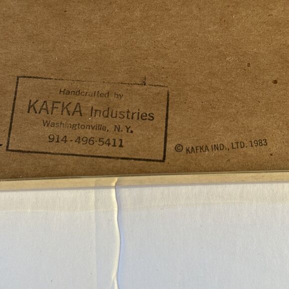 Vintage 80s framed foil art cardinals kafka industries 6.25X6.25 with frame - Picture 5 of 5